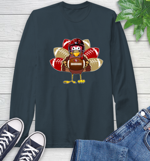 San Francisco 49ers Turkey Thanksgiving Day Long Sleeve T-Shirt 8
