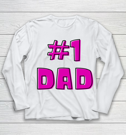#1 Dad, WORLD'S BEST DAD  Happy Fathers Day Youth Long Sleeve