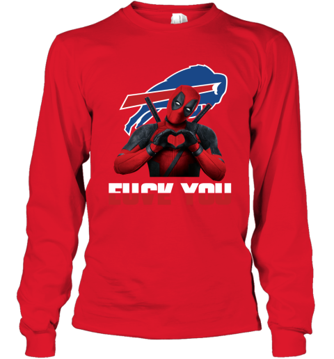 NFL Buffalo Bills Deadpool Love You Fuck You Football Sports xTIsSZGtjHy long sleeve tee 14 95 151514 front red