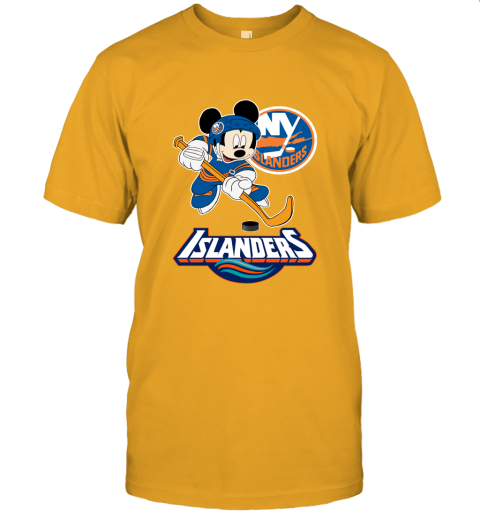 NHL Hockey Mickey Mouse Team New York Islanders Unisex Jersey Tee