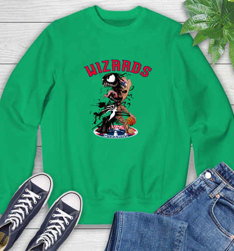 NBA Washington Wizards Basketball Venom Groot Guardians Of The Galaxy Sweatshirt 6