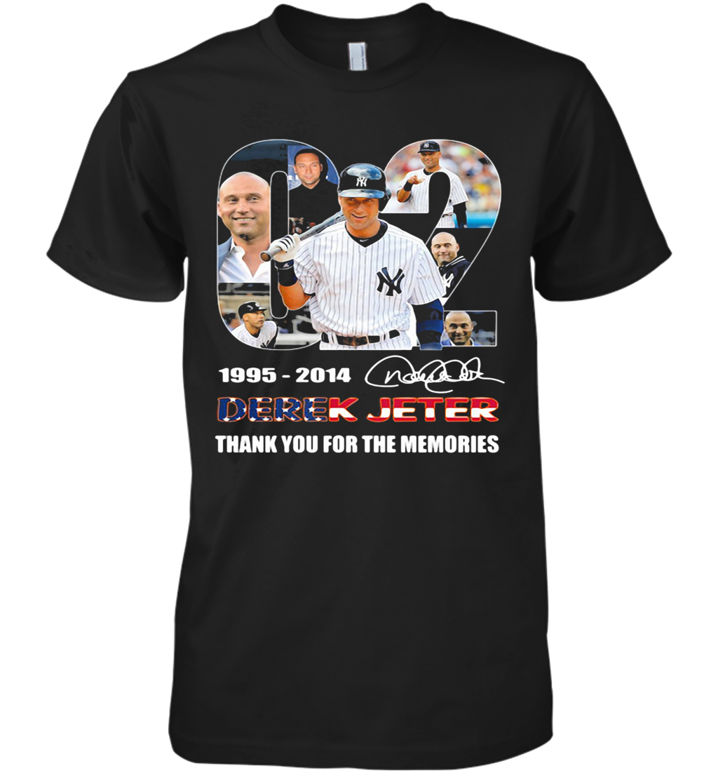 02 1995 2014 Derek Jeter Thank You For The Memories Signature Premium Men's T-Shirt