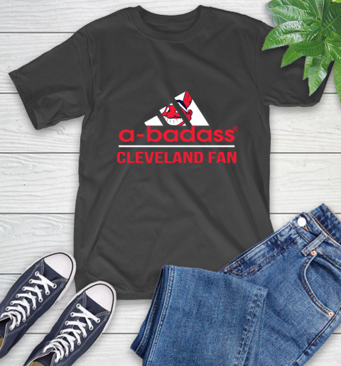 MLB A Badass Cleveland Indians Fan Adidas Baseball Sports T-Shirt