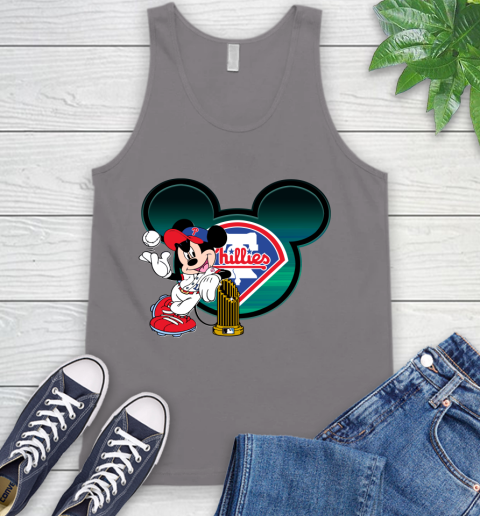 MLB Philadelphia Phillies The Commissioner's Trophy Mickey Mouse Disney Tank Top 7