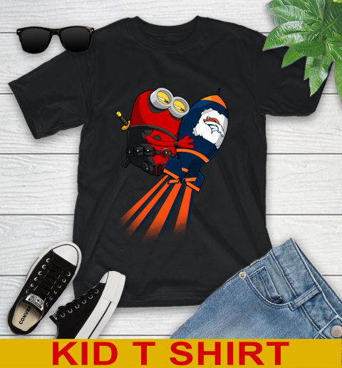 NFL Football Denver Broncos Deadpool Minion Marvel Shirt Youth T-Shirt