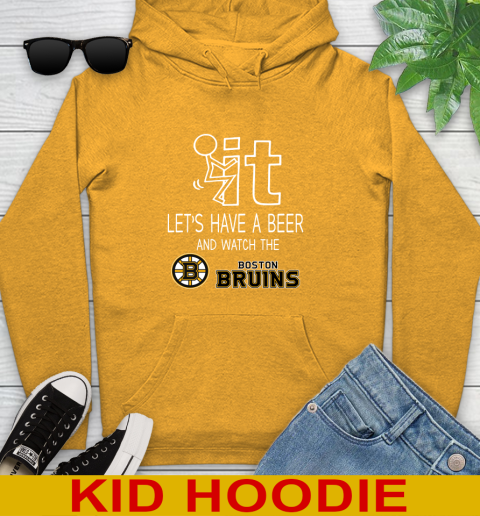 Boston Bruins Hockey NHL Let's Have A Beer And Watch Your Team Sports Youth Hoodie 2