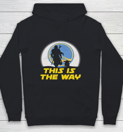 Golden State Warriors NBA Basketball Star Wars Yoda And Mandalorian This Is The Way Youth Hoodie