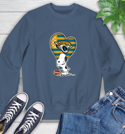 Jacksonville Jaguars NFL Football The Peanuts Movie Adorable Snoopy Sweatshirt 7