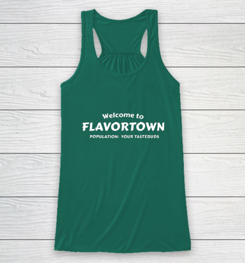 Flavortown Population American Food Gift Taste Buds Racerback Tank 5