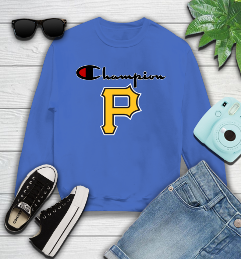 MLB Baseball Pittsburgh Pirates Champion Shirt Youth Sweatshirt 4