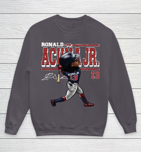 Ronald Acuna Jr Cartoon Youth Sweatshirt 5