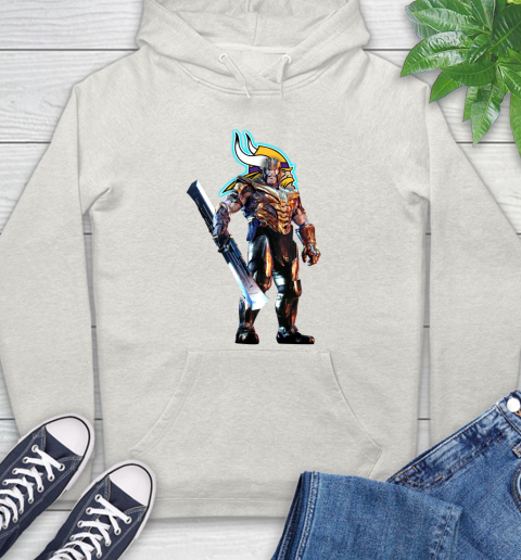 NFL Thanos Gauntlet Avengers Endgame Football Minnesota Vikings Hoodie 12