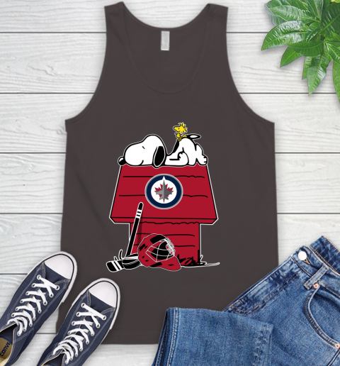 Winnipeg Jets NHL Hockey Snoopy Woodstock The Peanuts Movie Tank Top 7