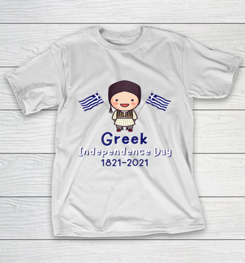 Kids Greek Independence 200th Anniversary Greece for Boys T-Shirt 11