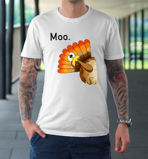 Turkey Moo Funny Thanksgiving T-Shirt