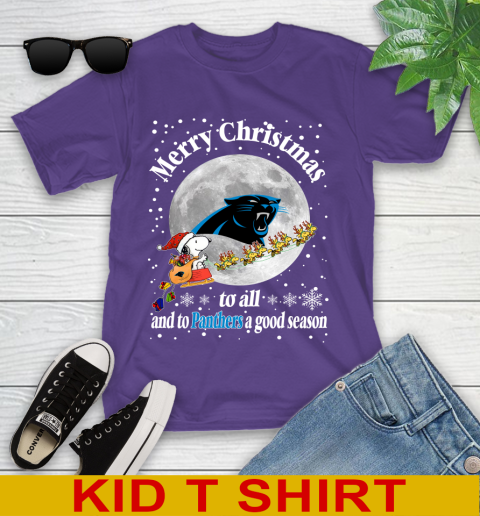 Carolina Panthers Merry Christmas To All And To Panthers A Good Season NFL Football Sports Youth T-Shirt 3