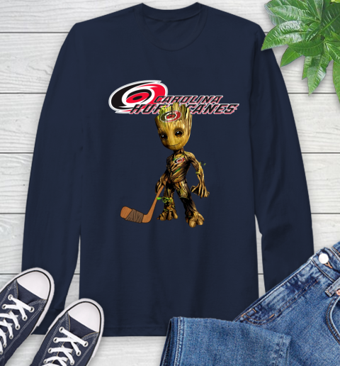 Carolina Hurricanes NHL Hockey Groot Marvel Guardians Of The Galaxy Long Sleeve T-Shirt 4