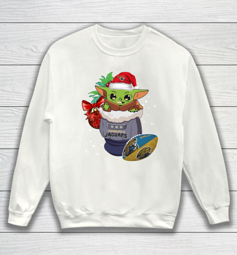 Jacksonville Jaguars Christmas Baby Yoda Star Wars Funny Happy NFL Sweatshirt 2