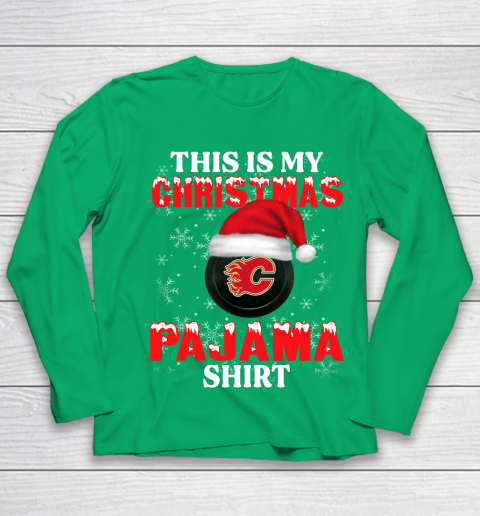 Calgary Flames This Is My Christmas Pajama Shirt NHL Youth Long Sleeve 4