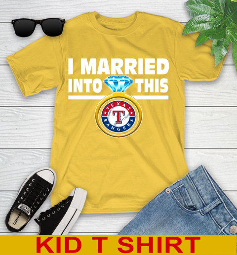 Texas Rangers MLB Baseball I Married Into This My Team Sports Youth T-Shirt 9