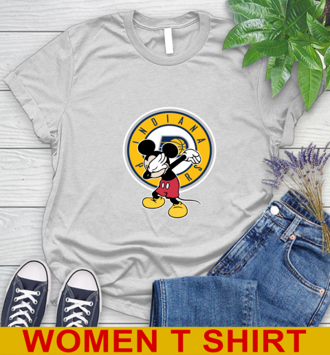 Indiana Pacers NBA Basketball Dabbing Mickey Disney Sports Women's T-Shirt