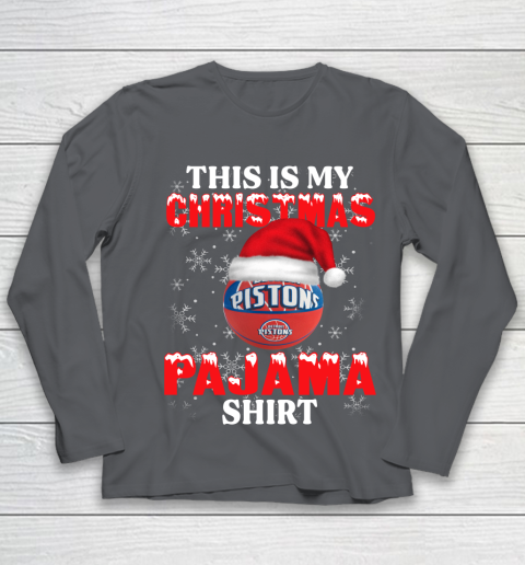 Detroit Pistons This Is My Christmas Pajama Shirt NBA Youth Long Sleeve 6