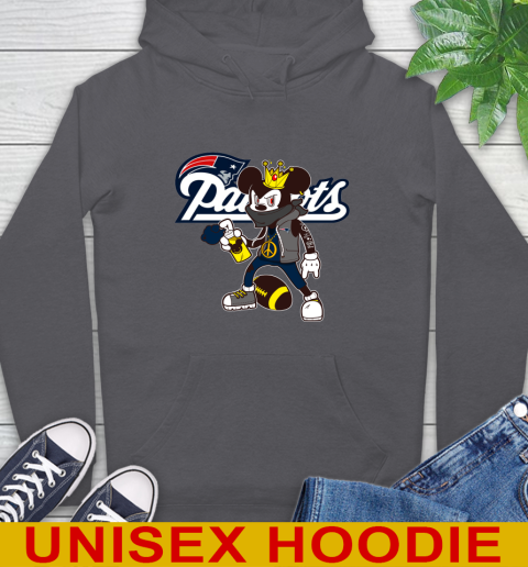 New England Patriots NFL Football Mickey Peace Sign Sports Hoodie 7