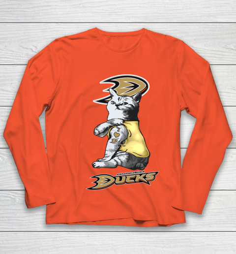 NHL My Cat Loves Anaheim Ducks Hockey Youth Long Sleeve 3