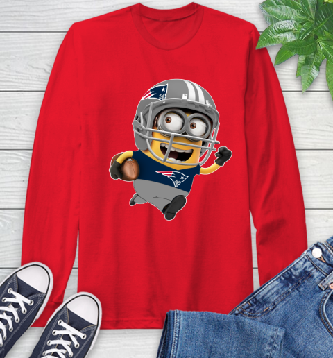 NFL New England Patriots Minions Disney Football Sports Long Sleeve T-Shirt 10