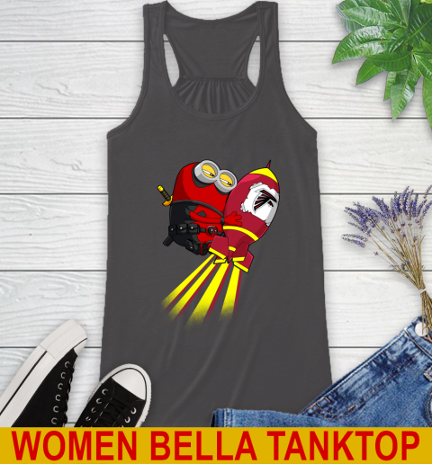 NFL Football Atlanta Falcons Deadpool Minion Marvel Shirt Racerback Tank 10