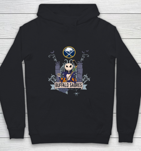NHL Buffalo Sabres Hockey Jack Skellington Halloween Youth Hoodie