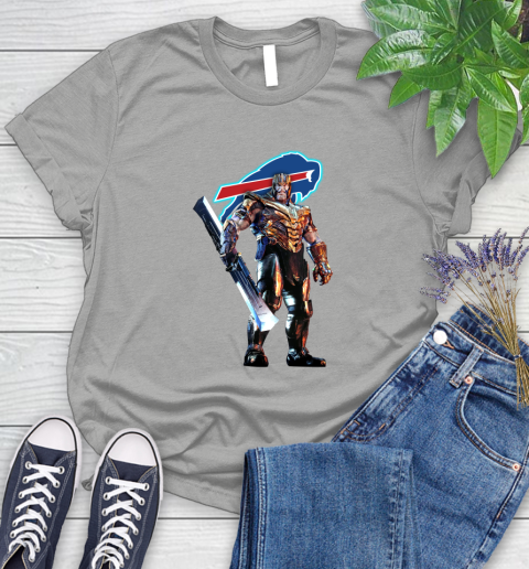 NFL Thanos Gauntlet Avengers Endgame Football Buffalo Bills Women's T-Shirt 10