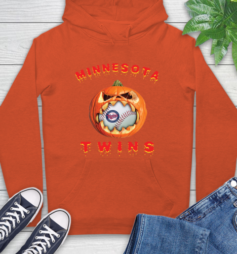 MLB Minnesota Twins Halloween Pumpkin Baseball Sports Hoodie 5
