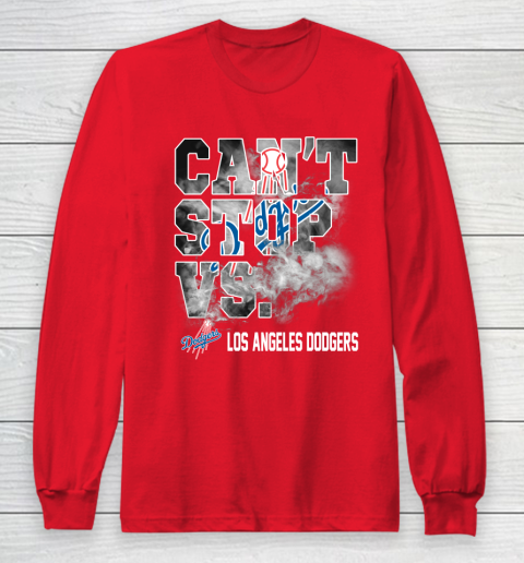 MLB Los Angeles Dodgers Baseball Can't Stop Vs Dodgers Long Sleeve T-Shirt 7