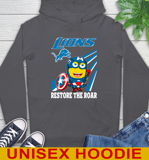 NFL Football Detroit Lions Captain America Marvel Avengers Minion Shirt Hoodie 7