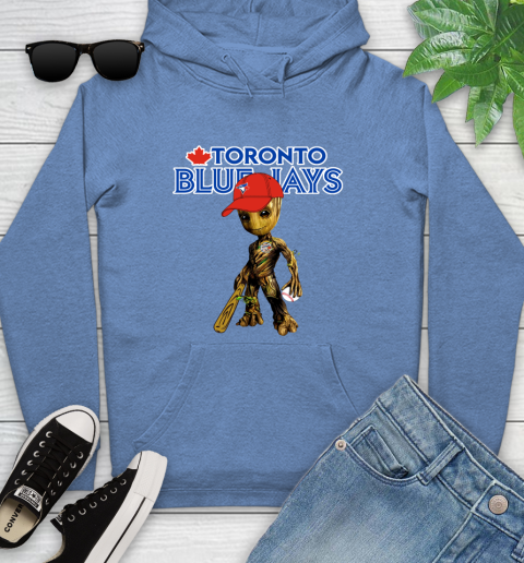 MLB Toronto Blue Jays Groot Guardians Of The Galaxy Baseball Youth Hoodie 12
