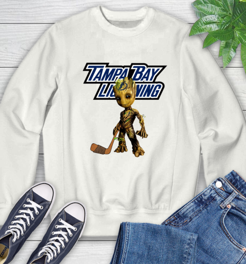 Tampa Bay Lightning NHL Hockey Groot Marvel Guardians Of The Galaxy Sweatshirt