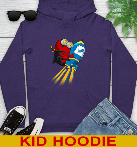 NFL Football Detroit Lions Deadpool Minion Marvel Shirt Youth Hoodie 5