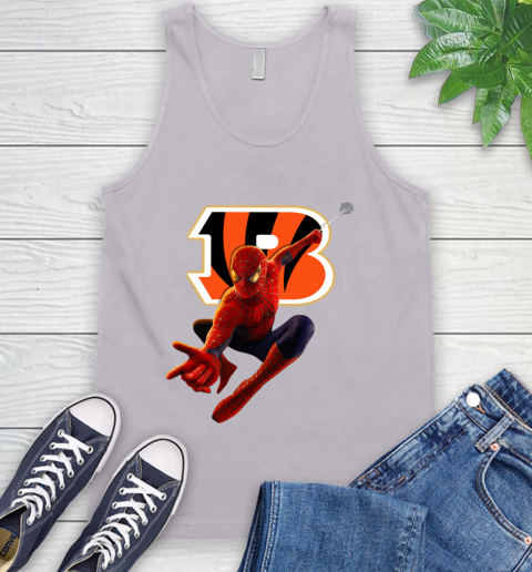 NFL Spider Man Avengers Endgame Football Cincinnati Bengals Tank Top 4