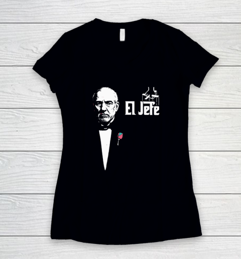 Gregg Popovich Coach El Jefe The Godfather Women's V-Neck T-Shirt