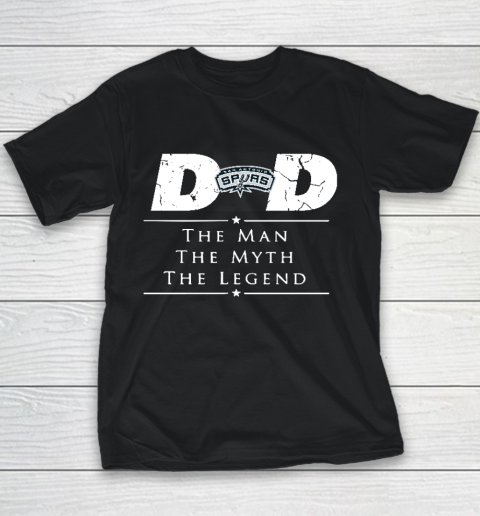 San Antonio Spurs NBA Basketball Dad The Man The Myth The Legend Youth T-Shirt