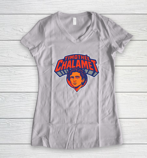 Timothee Chalamet New York Knicks Women's V-Neck T-Shirt