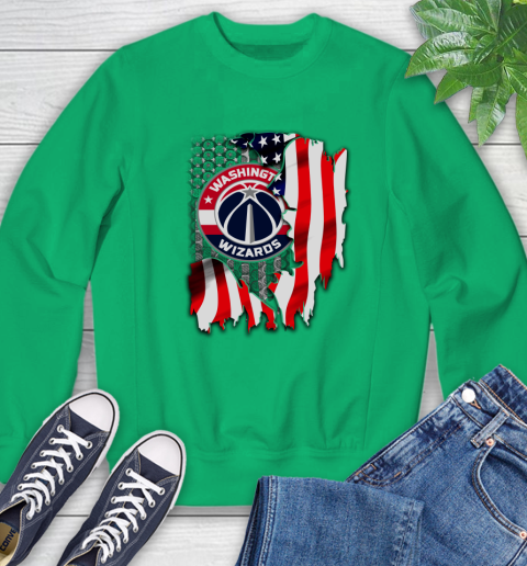 Washington Wizards NBA Basketball American Flag Sweatshirt 7