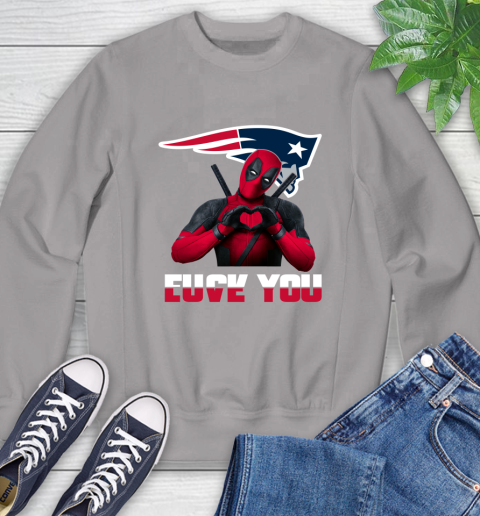 NHL New England Patriots Deadpool Love You Fuck You Football Sports Sweatshirt 5