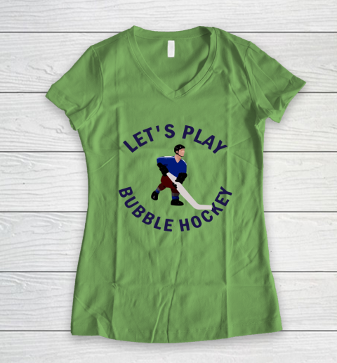 Bubble Hockey Let's Play Women's V-Neck T-Shirt 6 Bubble Hockey Let's Play Women's V-Neck T-Shirt - Image 6