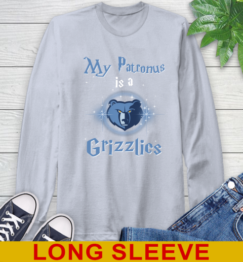 NBA Basketball Harry Potter My Patronus Is A Memphis Grizzlies Long Sleeve T-Shirt 6