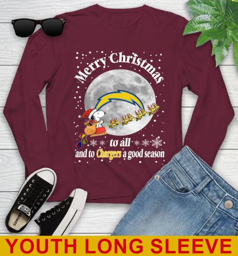 Los Angeles Chargers Merry Christmas To All And To Chargers A Good Season NFL Football Sports Youth Long Sleeve 6