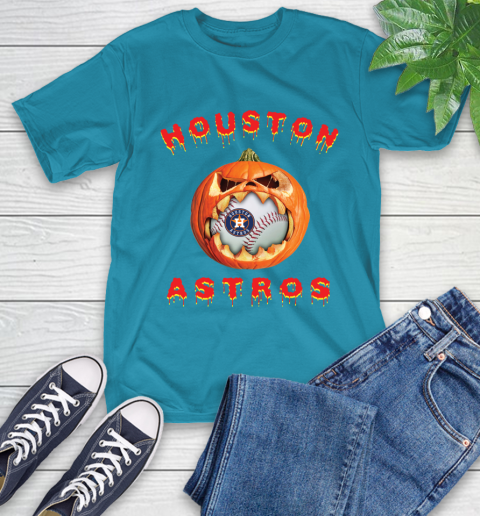 MLB Houston Astros Halloween Pumpkin Baseball Sports T-Shirt 8