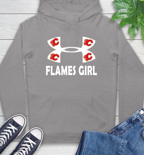 NHL Calgary Flames Girl Under Armour Hockey Sports Hoodie 6