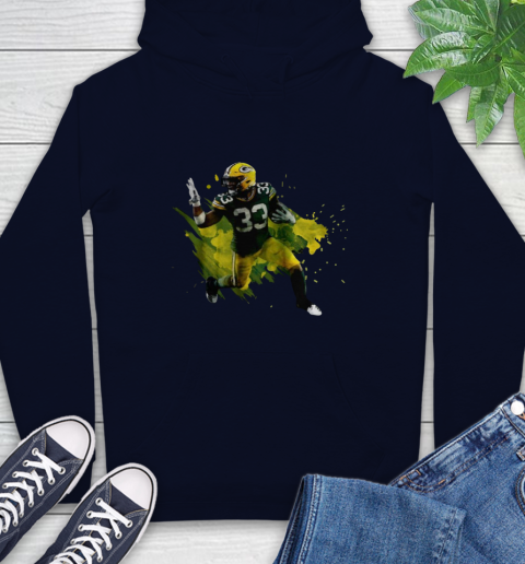 Aaron Jones Running Green Bay Packers Hoodie 3
